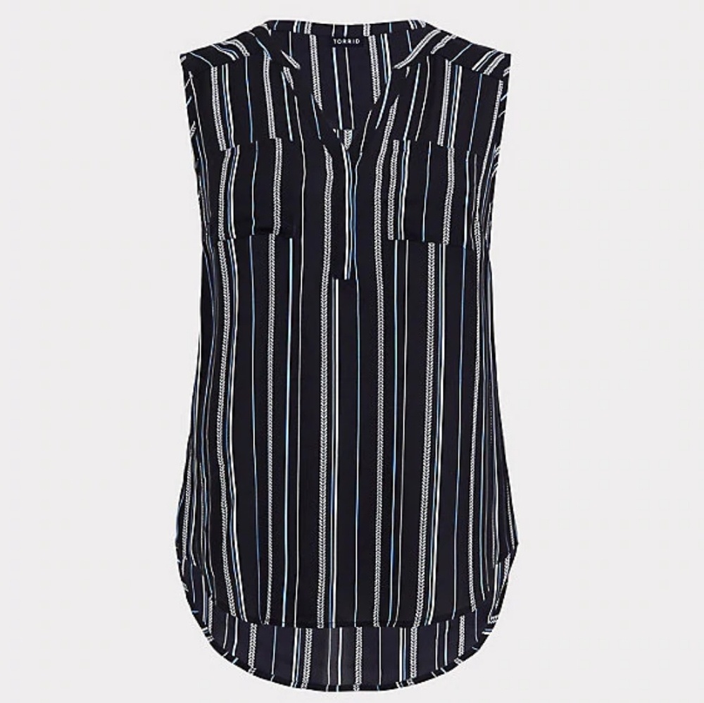 SALE Torrid Harper Stripe Georgette Pullover Tank